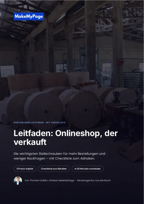 Titelseite: Leitfaden: Onlineshop, der verkauft